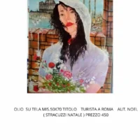Turista a Roma – Olio su Tela 50x70 di Noel (Stracuzzi Natale)